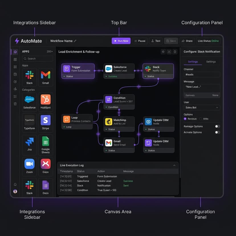 AutoMate: No-Code Workflow Automation Platform